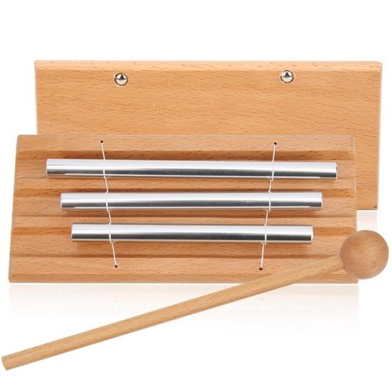 Carillon De Méditation En Bois Avec Maillet, Instrument De Percussion, Cloche De Rappel Avec Maillet Pour La Prière, Carillon Musical En Bois  18