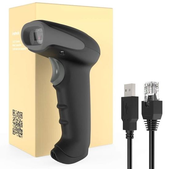 Inateck Lecteur CodeBarres USB Filaire 2D, Scan sur Écran, BS02001
