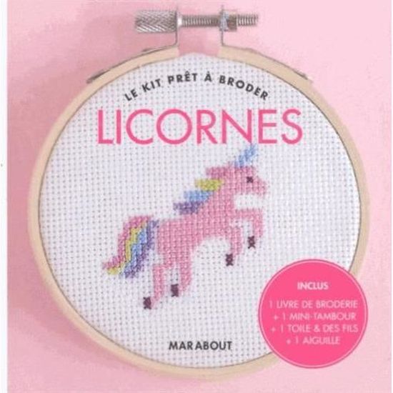 YEESAM ART Kit De Broderie Au Point De Croix Pour Adultes Débutants, Licorne 11 Ct 32 × 32 Cm, Kit De Broderie à Faire Soi-même Avec Motifs Pré-imprimés Faciles Et Amusants Pour