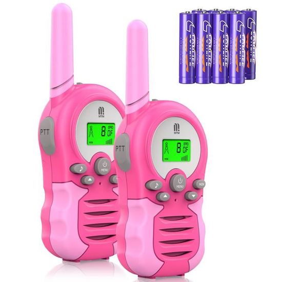 2PCS talkiewalkie enfant jouet PMR 3km Portée Longue Distance avec