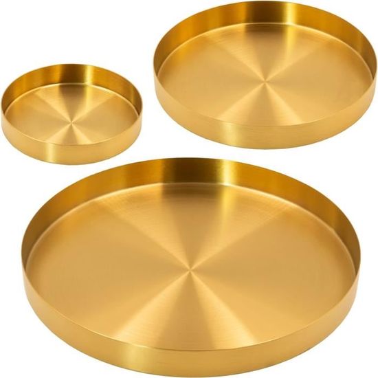 Teyyvn Lot de 4 plateaux de service rectangulaires en plastique