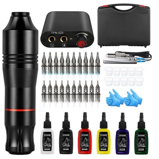 Kit De Tatouage Complet Avec Machine à Tatouer - 7 Stroke 2.0-4.0mm - Marque EZ TATTOO - Neuf
