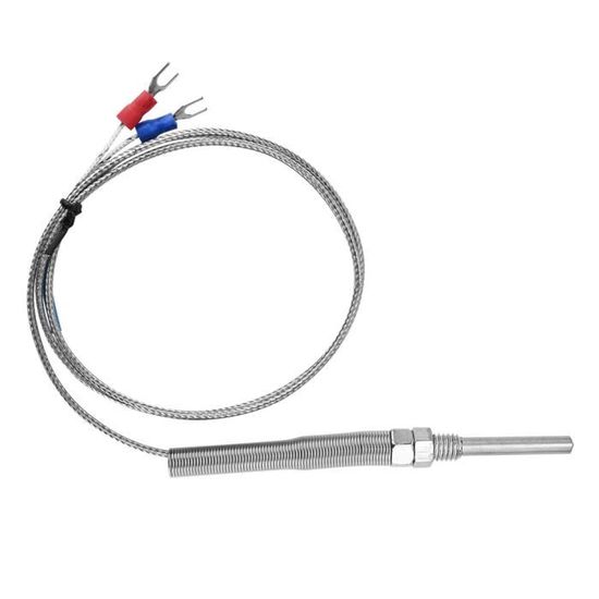 Thermocouple Type K Filetage M8 - Sonde 100mm, Câble 1m - Plage 0-400°C - Pour Mesure De Température