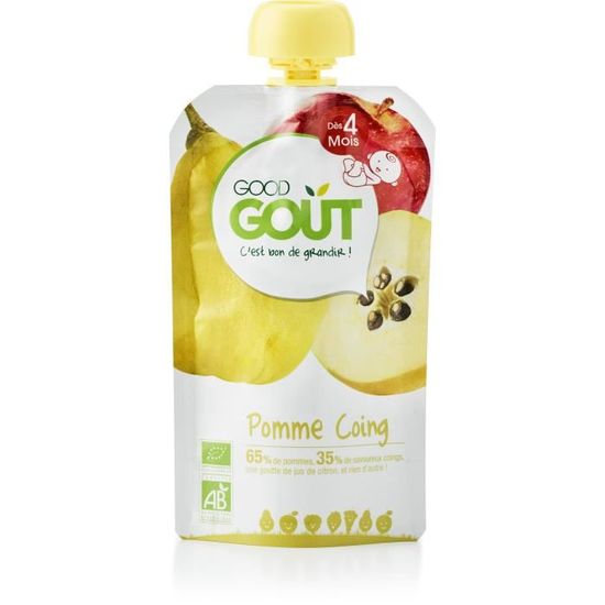 Good Goût Gourde Compote de Fruits Pomme Coing +6m Bio 120g Achat