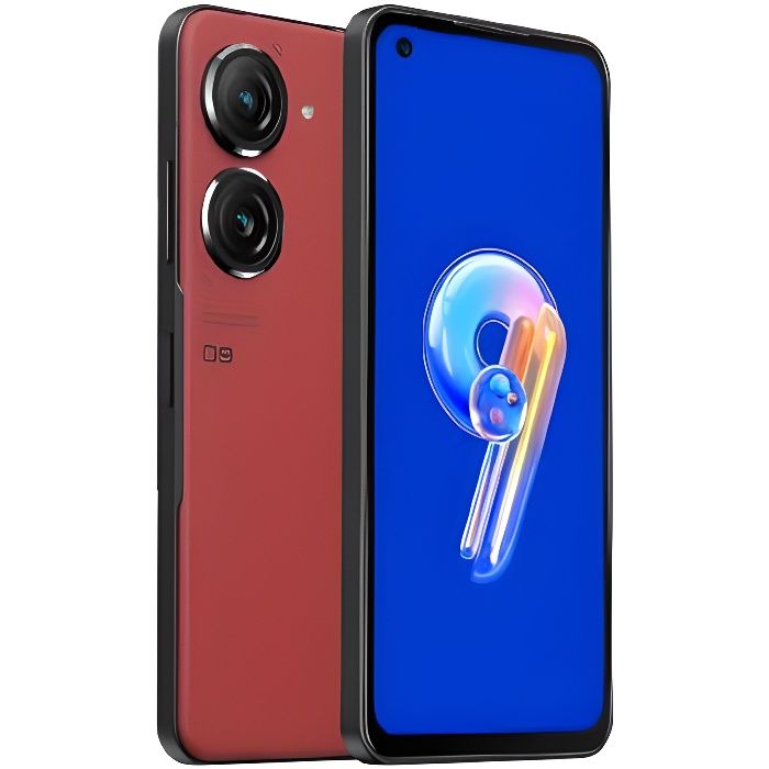 ASUS Zenfone 9 - Smartphone 5G Débloqué - 8Go / 128Go - Android 12 - Ecran AMOLED - Batterie 4300 mAh - Double SIM - USB-C - Rouge
