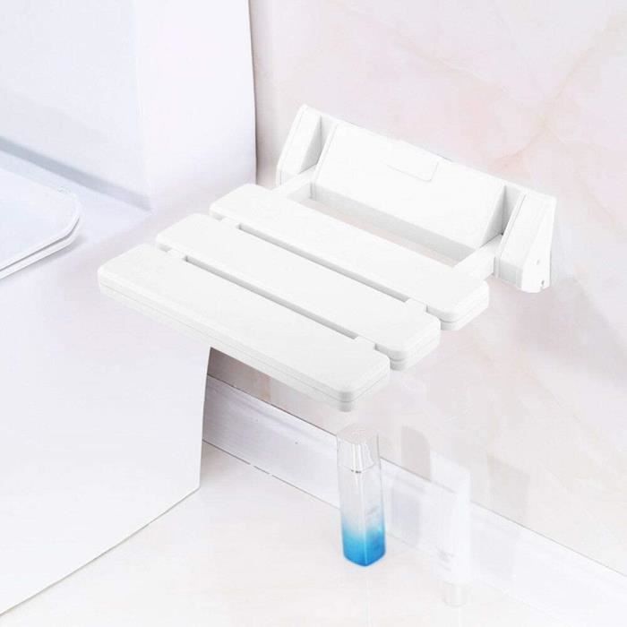 Siège de douche Siège de douche rabattable Aide à la douche Tabouret de douche mural 36 * 33cm Blanc/Siège de douche