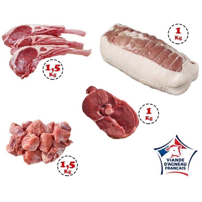 Colis viande d'Agneau 5 kg - Agneau Origine France