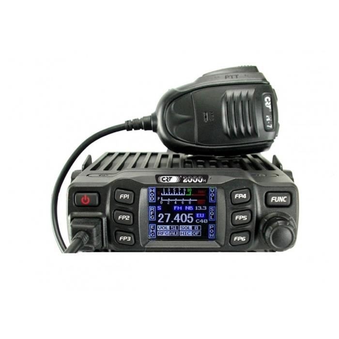 Station de radio CB CRT 2000H, 4W, AM / FM, 12V, ASQ, numérisation, écran couleur, programmable
