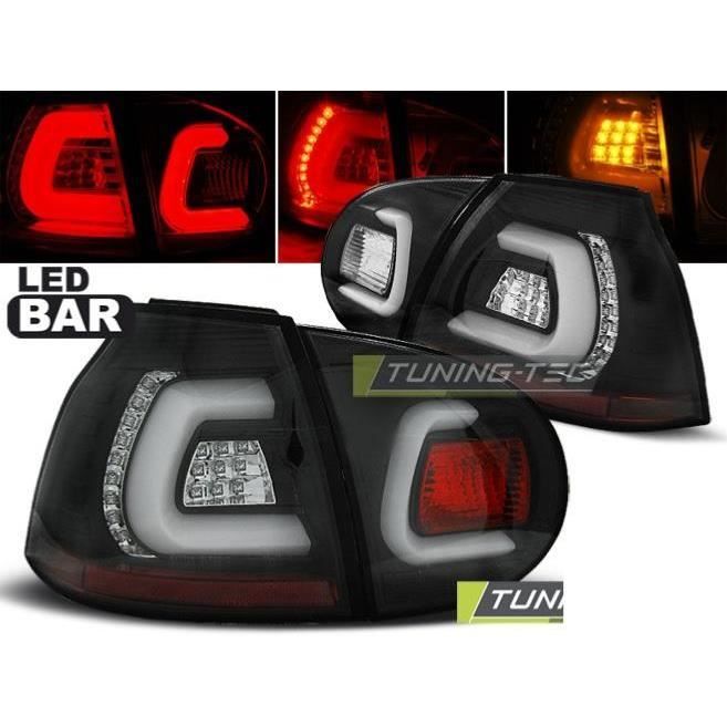 Paire de feux arriere VW Golf 5 03-09 noir led Bar-27336420