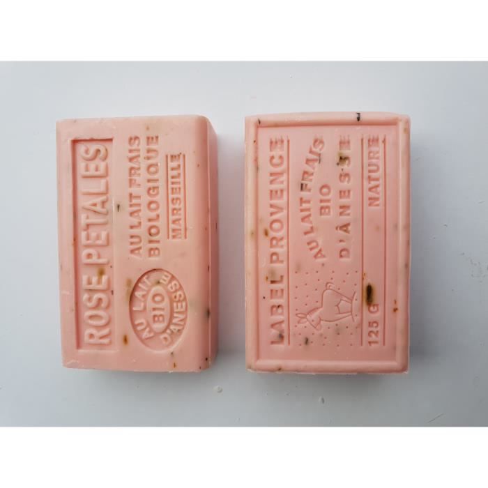 Savon Rose pétales/ Lait Frais d'Anesse Bio - 125gr
