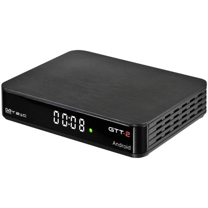Récepteur Dongle, GTT-2 Android 6.0 TV Box DVB-T - T2 - Câble (J83.A-B-C) - ISDBT Décodeur 2.4G WI-FI 4K TV Player 3D Box TV Player