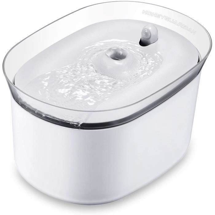 honeyguaridan Distributeur Fontaine d'eau Automatique et Intelligent pour Animaux Domestiques avec Induction Infrarouge, conçu pour