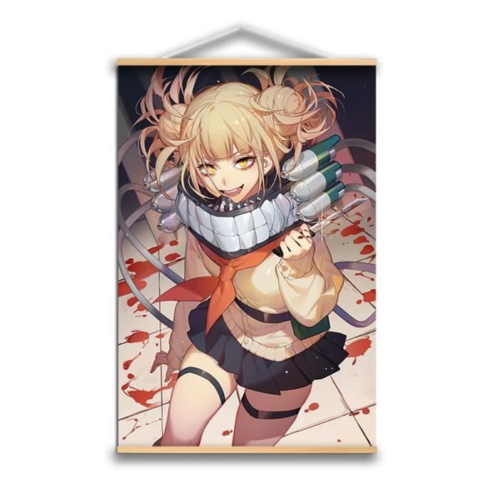 BGJ-3729 Boku no Hero Academia Himiko Toga Anime manga wall Poster Solid Wood Hanging Scroll anime poster Canvas Printings