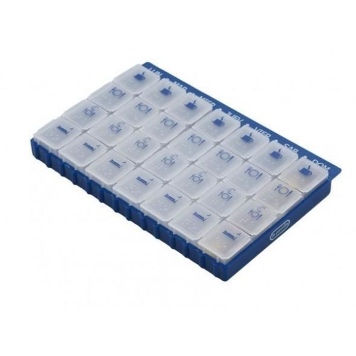 Pilulier médical semainier | Boîte à médicaments hebdomadaire | 4 prises par jour