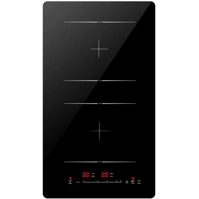 Table de cuisson Induction Double, Encastrable Plaques de Cuisson Induction Portable, 3400W Plaque de Cuisson Électrique ,7