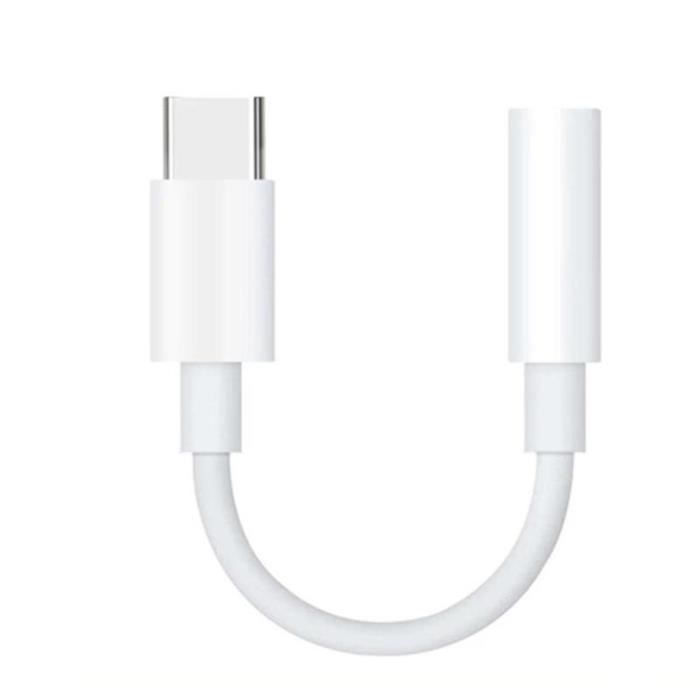 1 pc blanc - Type C 3.5mm adaptateur Aux Usb C à 3.5MM prise casque câble Audio Plus S20 Note pour Samsung 201 pc blanc