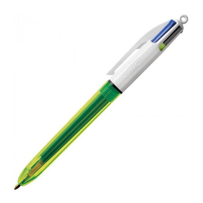 BIC 4 Couleurs FLUO - stylo bille 4 couleurs