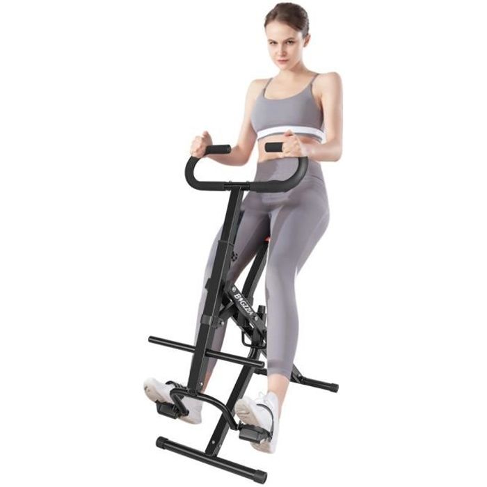 BIGZZIA Appareils de Musculation - AB Booster Plus - Total Crunch Appareil de cardio-training -Appareil à Abdominaux Evolution Noir