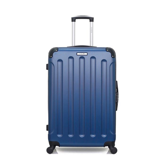 BLUESTAR – VALISE GRAND FORMAT + ORGANISEUR - ABS – 75cm – 4 roues – MADRID/DUPLEIX – MARINE