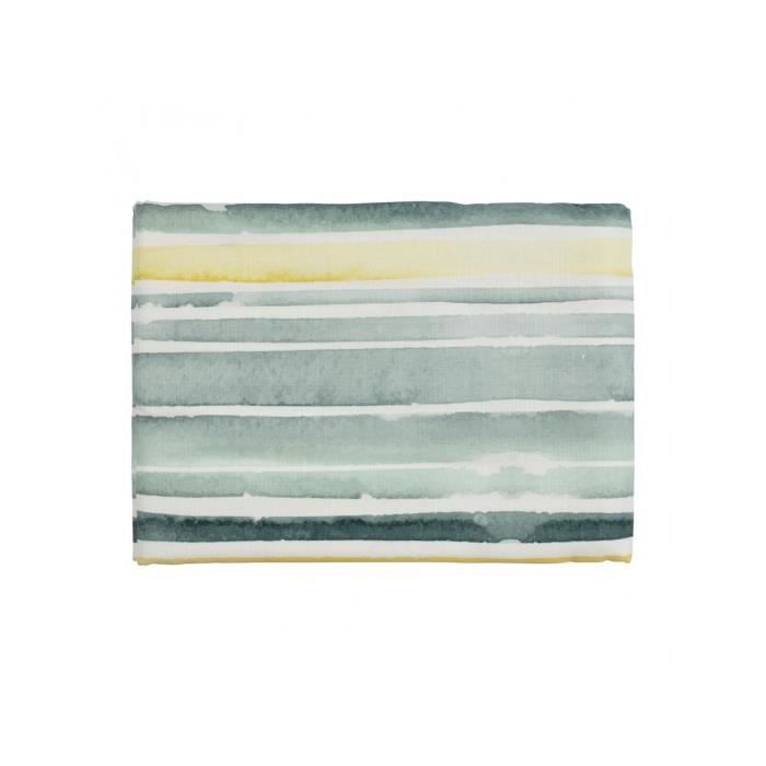 Nappe rayée Sanve vert et jaune 320 x 160 cm