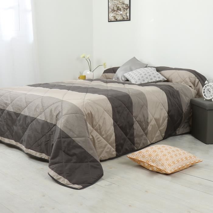 Couvre-lit (230 x 250 cm) Bergame Taupe