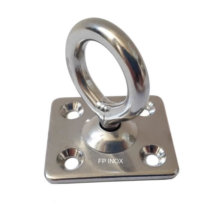 Pontet Tourne 360° sur Platine 50x40mm inox A2