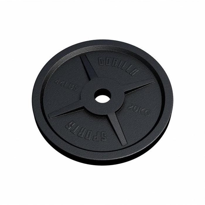 Disque Olympique en fonte de 20 KG - coloris noir