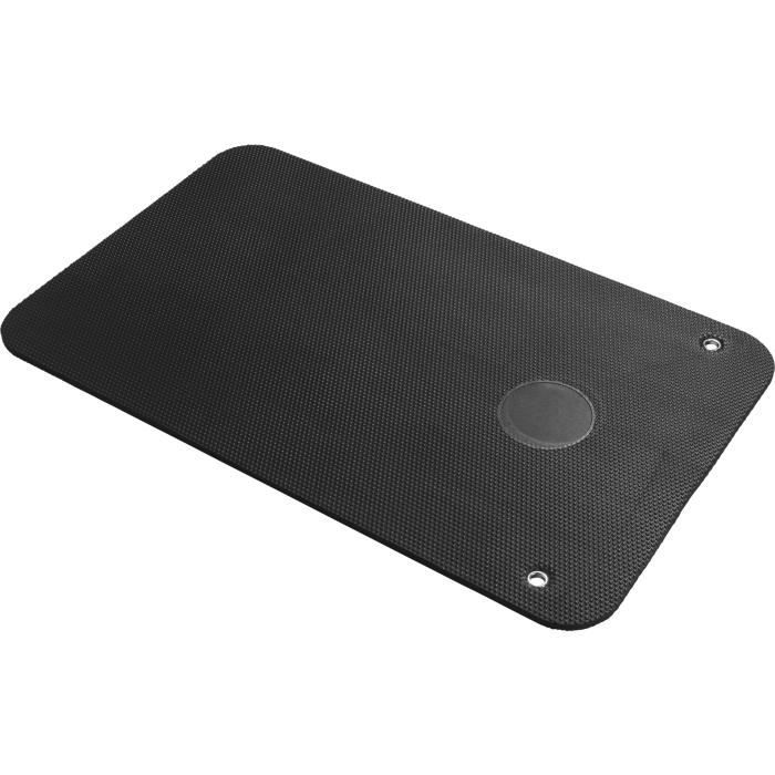 Gorilla Sports - Tapis de Yoga Noir à Œillets 101 x 60 x 1cm