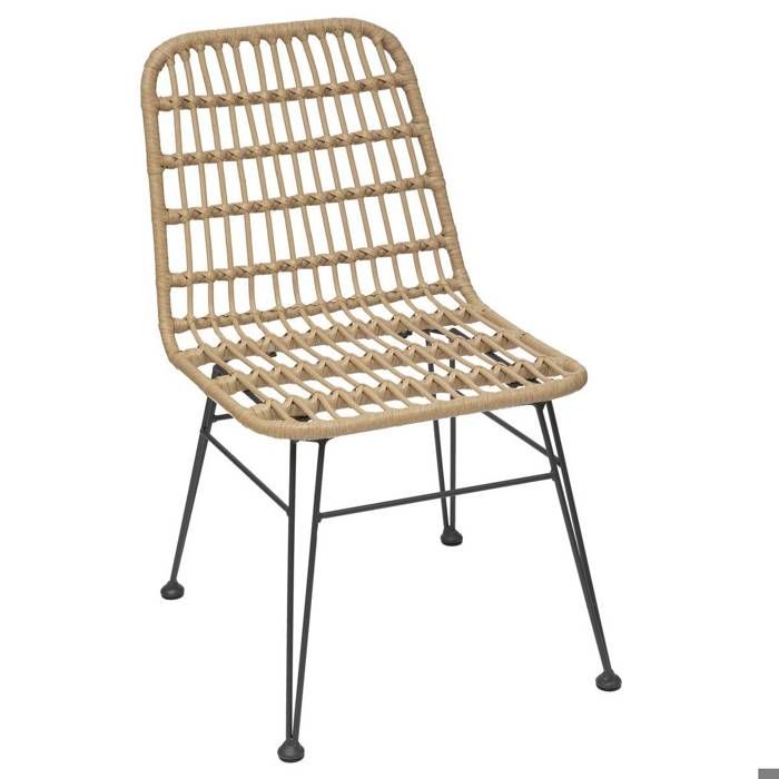 Chaise de jardin en résine tressée Lambada Sesame - Hespéride