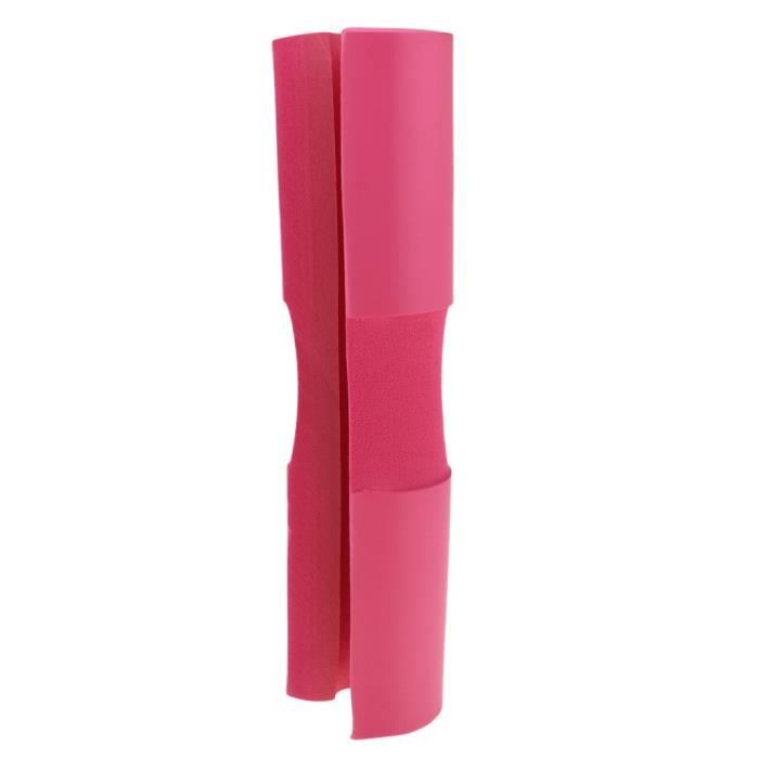 Support Coussin pour Barre à Disque Mousse Éponge Antidérapante Rose 45x3,5 cm