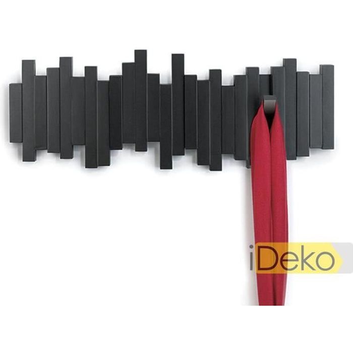 iDeko® Porte manteaux mural en plastique dépoli Design Minimalism Rétro Bois support mural manteau IDJJ-1510283