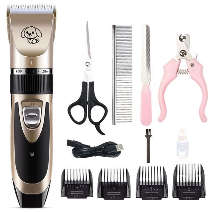 1 jeu de tondeuse pour chien de compagnie Toilettage Tondeuse Rasoir en titane En Céramique Chiens Clipper
