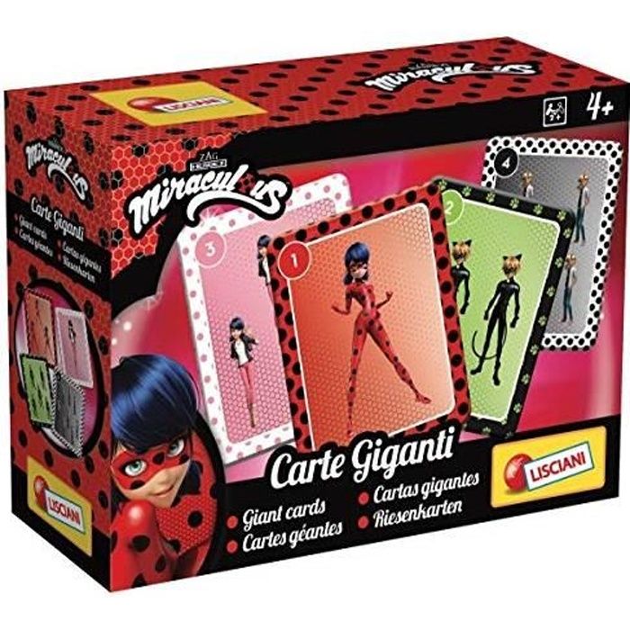 Lisciani Jeux 66063.0 - Ladybug Miraculous Giant Cards 66063