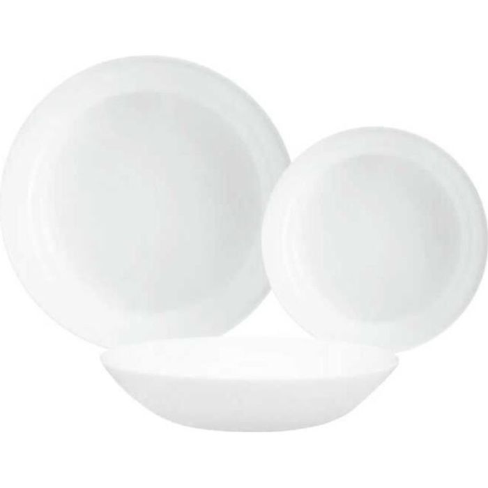 Service de table LUMINARC Diwali blanc 18 pcs pour 6 personnes