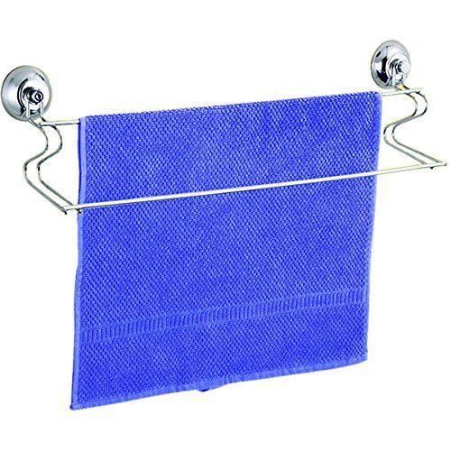 Mondex INX706-00 Porte-Serviettes Mural à Ventouses avec 2 Barres Métal Chromé 50,5 x 8 x 15 cm