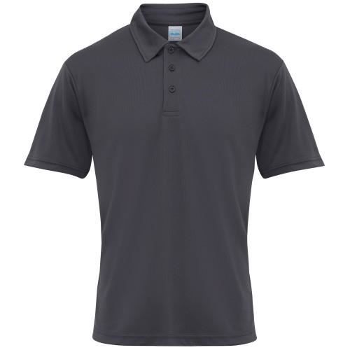 Polo sport uni Just Cool pour homme Gris foncé