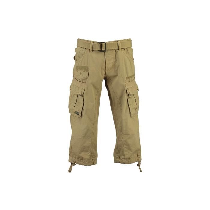 Pantacourt Homme Geographical Norway Panoramique 3/4 Beige
