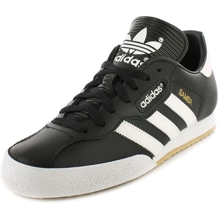 Adidas Originals Samba Super Hommes Cuir Matière Course Baskets Noir/Blanc - 12 UK