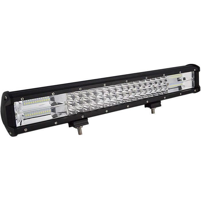NetBoat 252W Triple rangée 7d Barre lumineuse LED de travail spot inondation Combo Faisceau DC 12 V-24 V 6000 K Offroad