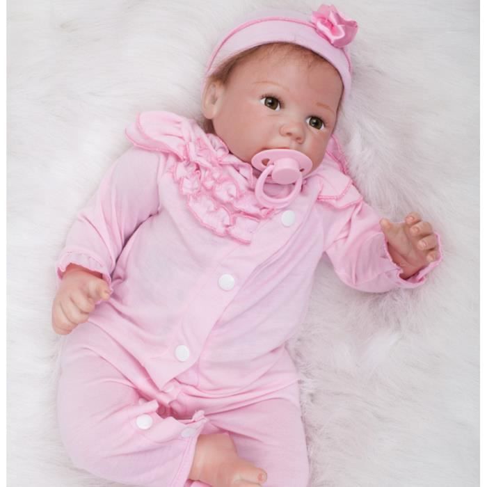 50 cm/20 Pouce Vivid Silicone Reborn Poupées, Réaliste Bébé Reborn Poupée Réel À La Recherche Bébé Poupée