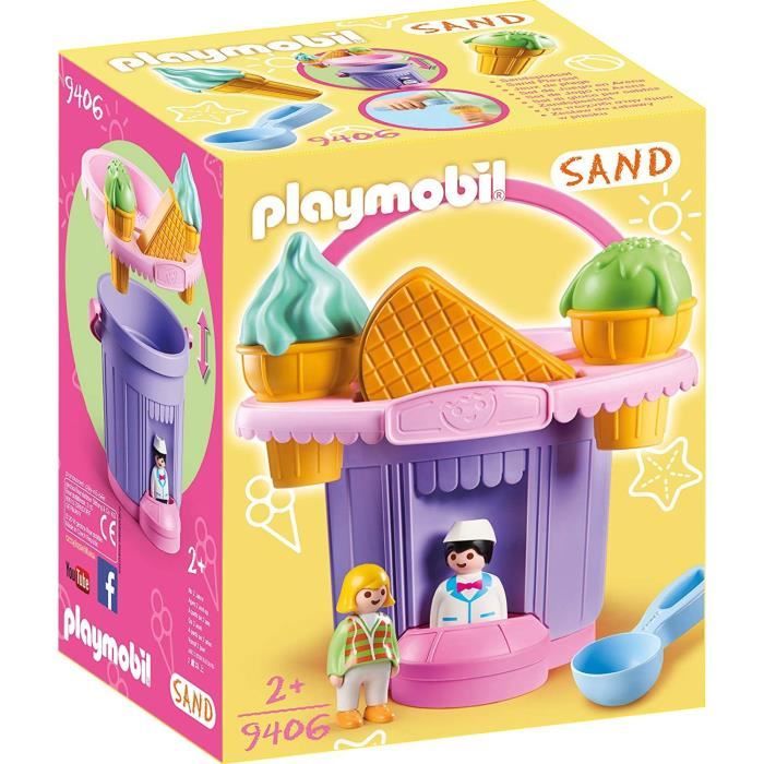 PLAYMOBIL 9406 - Sand - Stand de glaces avec seau