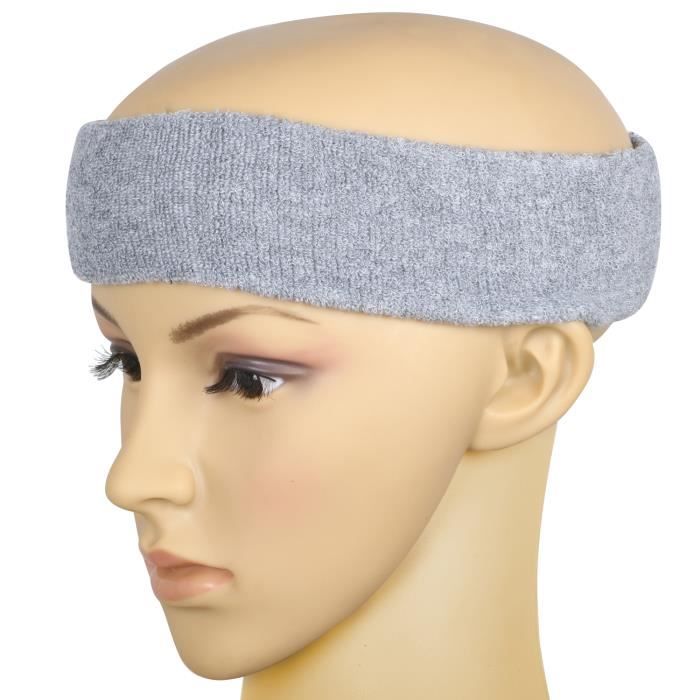 TRIXES Bandeau de Tête Bandeau Absorbant Gris pour Sport