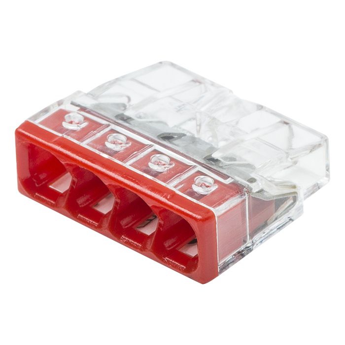 Flacon de 50 mini bornes 4 fils S2273 WAGO
