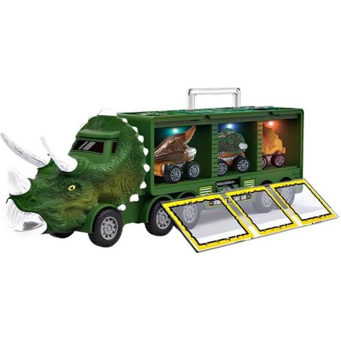 Jouets camion dinosaure Set modèle stockage stockage transporteur transport voiture avec la lumière musique