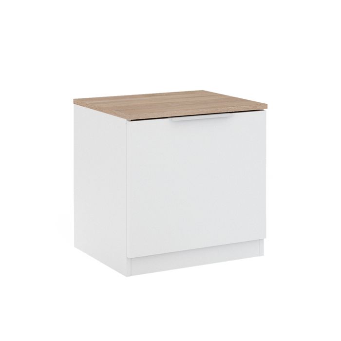 Table de chevet Betti 50x50cm avec 1 porte Blanc/Sonoma Vicco 41507 Table de chevet Betti 50x50cm avec 1 porte Blanc/Sonoma Vicco 41507