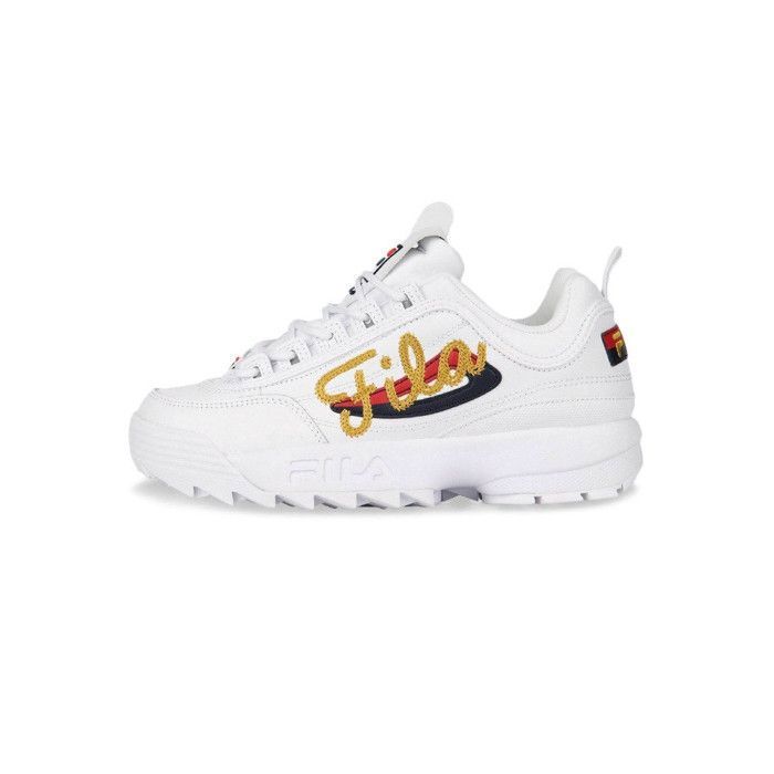 Basket Fila DISRUPTOR 2 SIGNATURE Blanc Dore Rouge. Cdiscount Chaussures