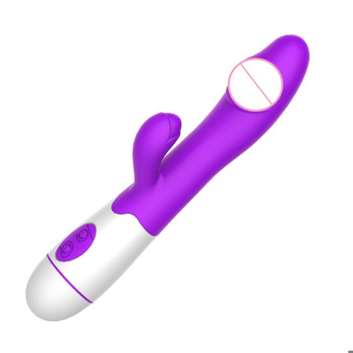 Vibromasseur - GIGICIAL - Gode vibrant - 30 vitesses - Double moteur - USB  rechargeable