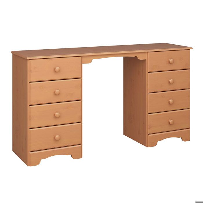 Nilon console incl. tabouret 8 tiroirs cerise décor.