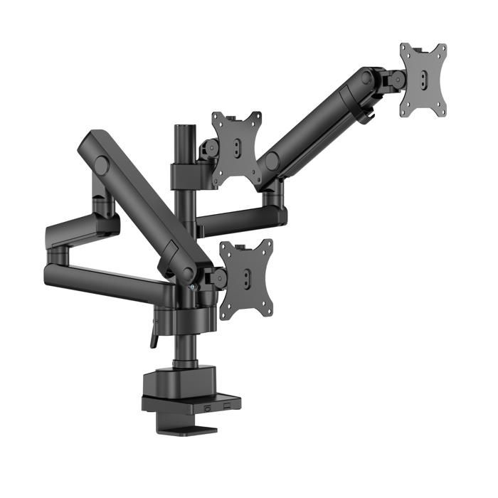Kenoko Support Triple Moniteurs HIBARI – Bras Articulé pour Écrans 17-27’’  Compatible VESA  Rotation 360°  Max 9 kg  Noir