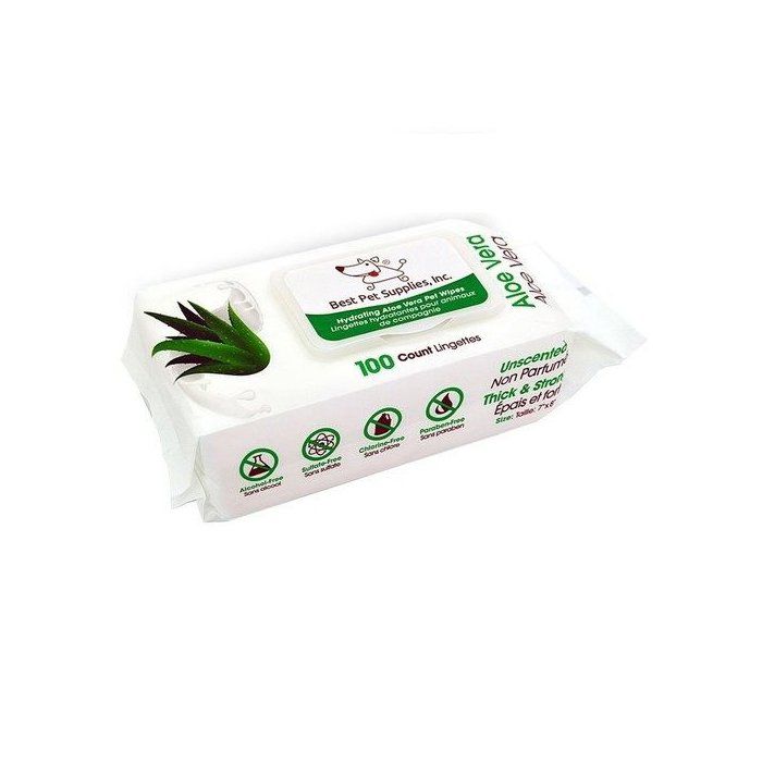 Comparer les prix de Lingettes de Toilettage pour Chiens et Chats à lAloe Vera - Lot de 100